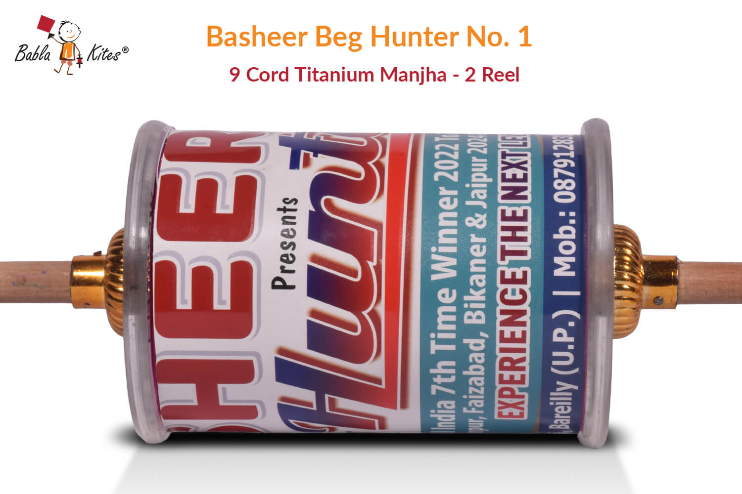 Exclusive Basheer Beg Hunter No. 1 – 9 Cord Titanium Panda Manjha (2 Reel)